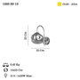 Opviq Herman - 80-19 Lámpara de pared dorada